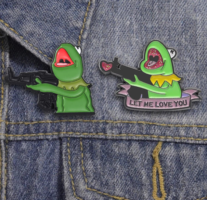 Kermit And A Gun Pin