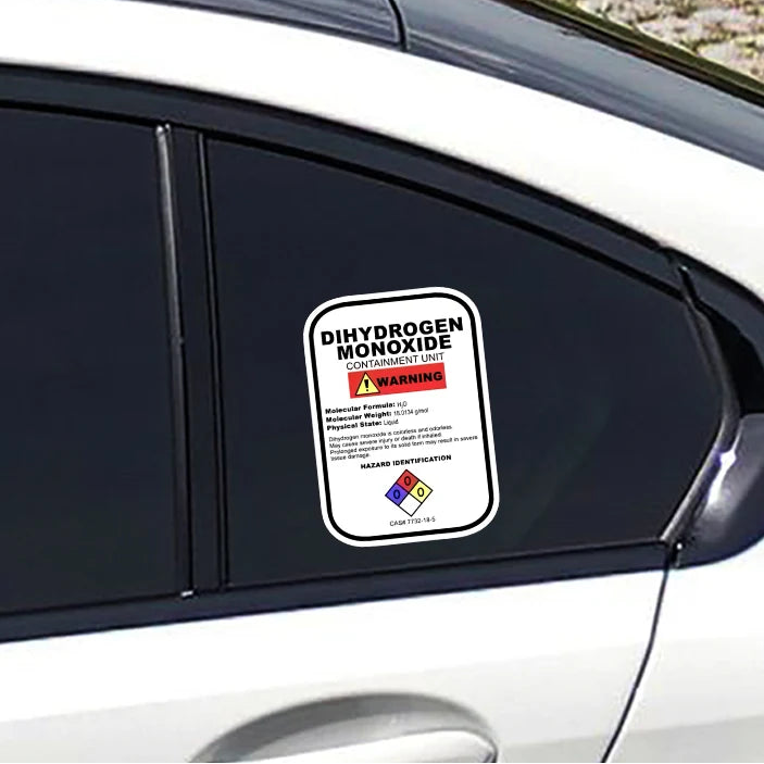 DiHydrogen monoxide Stickers