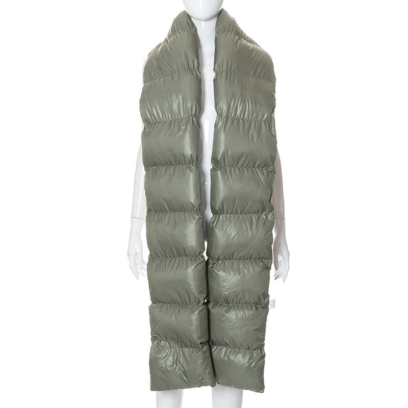 Turtleneck Down Jacket & Down Scarf