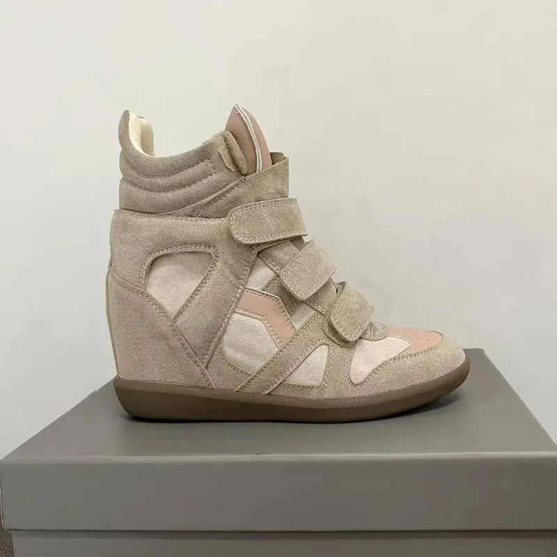 Genuine Leather Marant Wedge Heel Sneakers