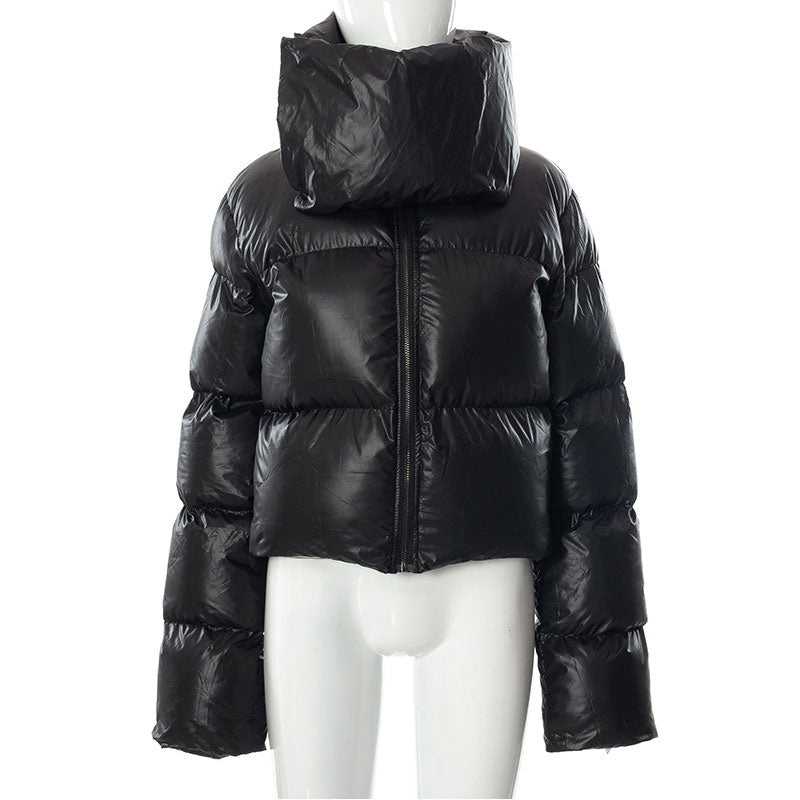Turtleneck Down Jacket & Down Scarf