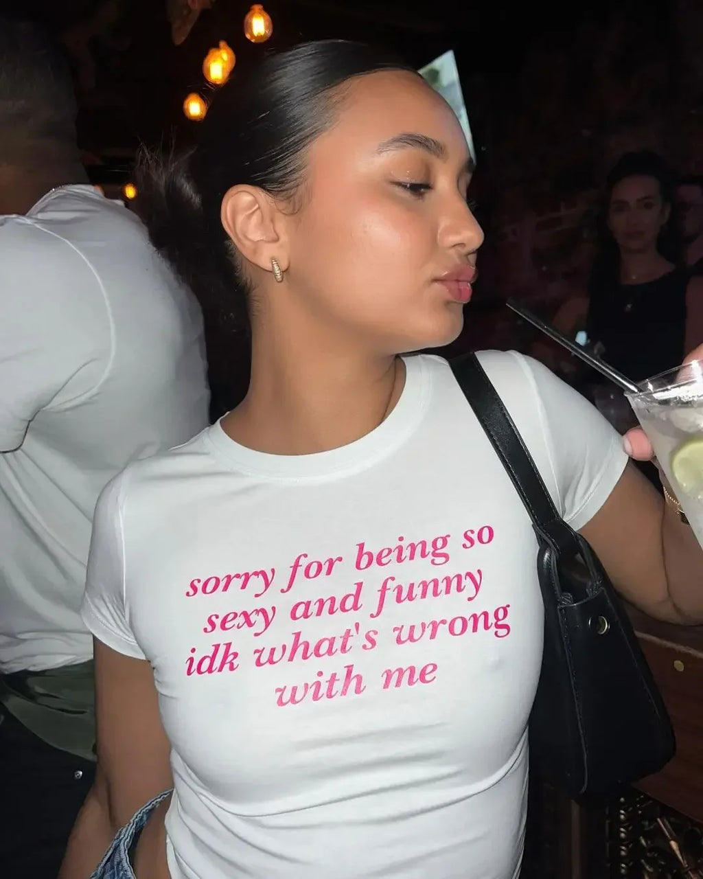 Sorry For Being So Sexy And Funny IDK What's Wrong With Me Crop Top