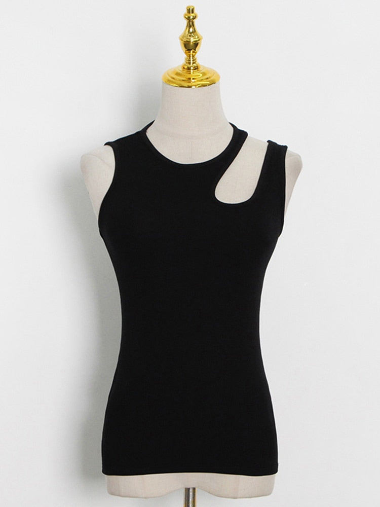 Double Strap Ribbed Top