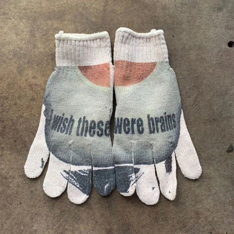 Virgin Mary Knitted Gloves