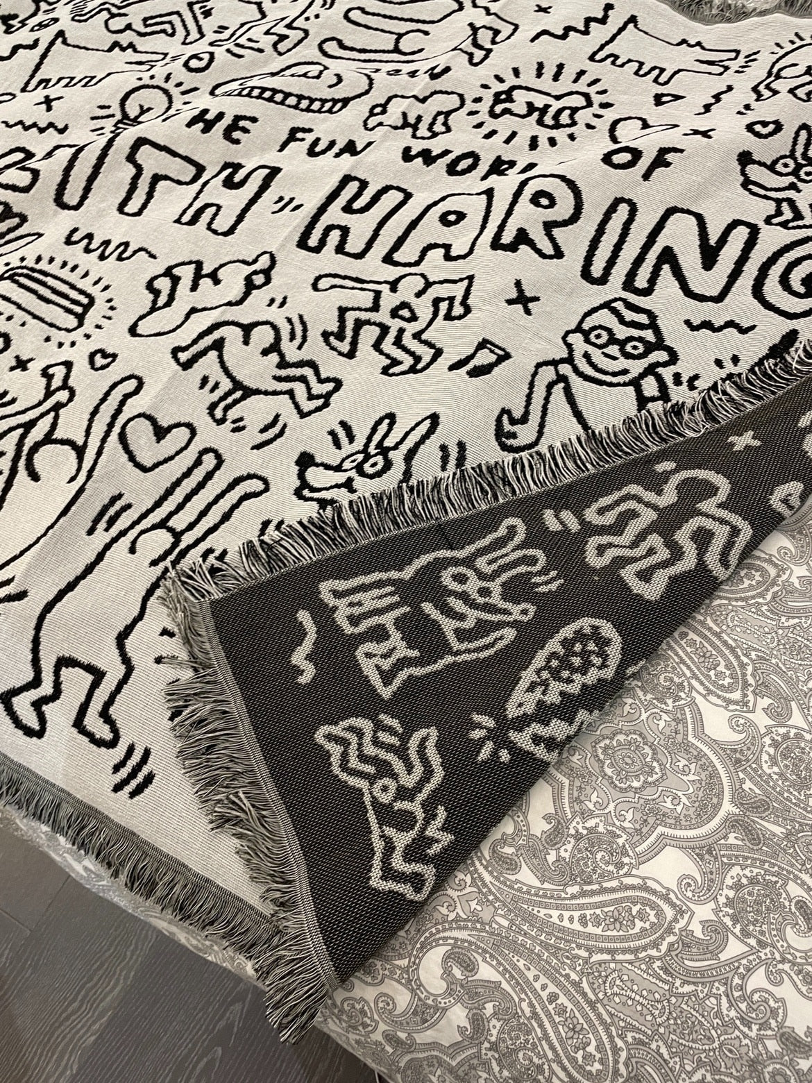 Keith Haring Throw Blanket