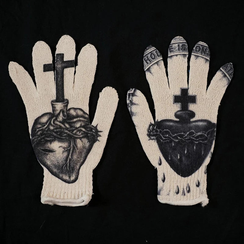 Virgin Mary Knitted Gloves