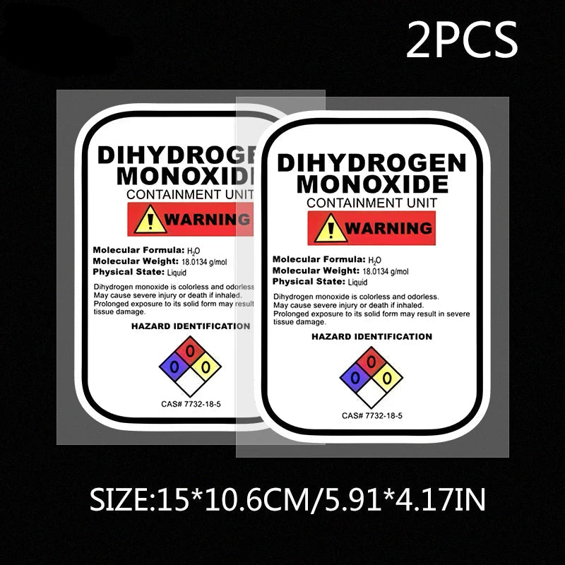 DiHydrogen monoxide Stickers