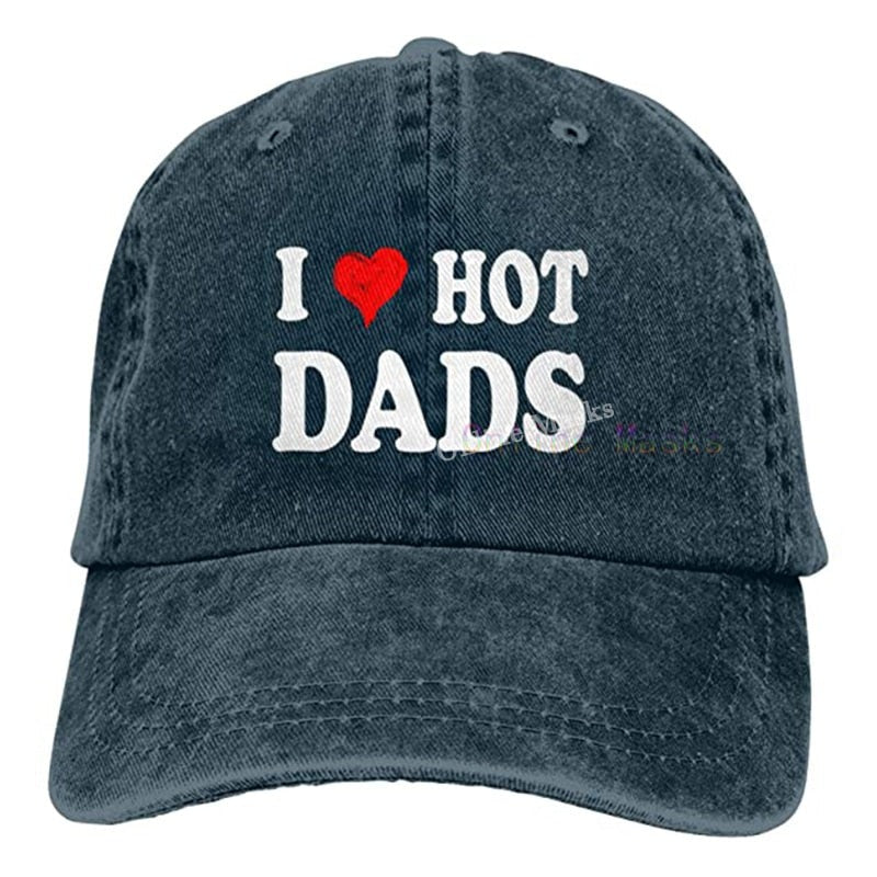 I Love Hot Dads Hat