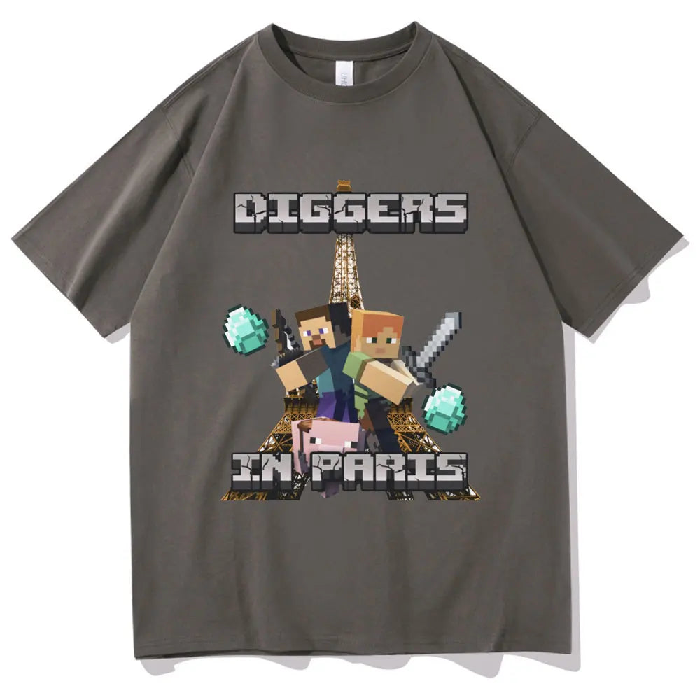 Diggers in Paris Minecraft Tee
