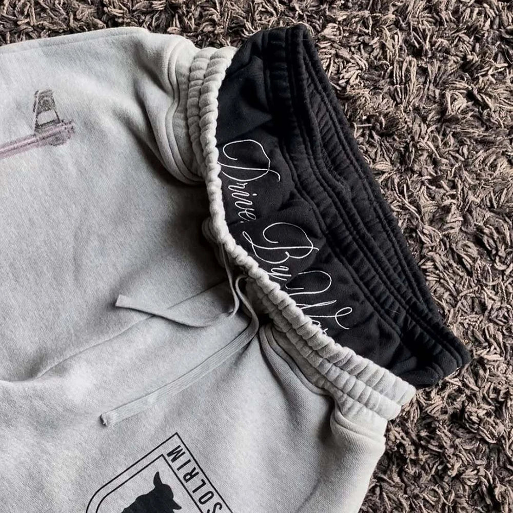 Faux Double Layered High-Waisted AK Sweatpants