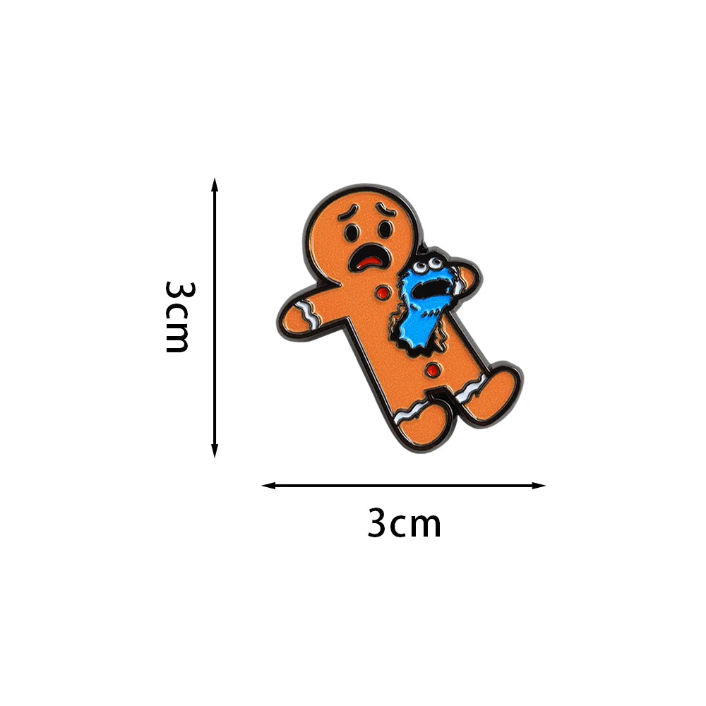 Gingerbread Man Cookie Monster Pin