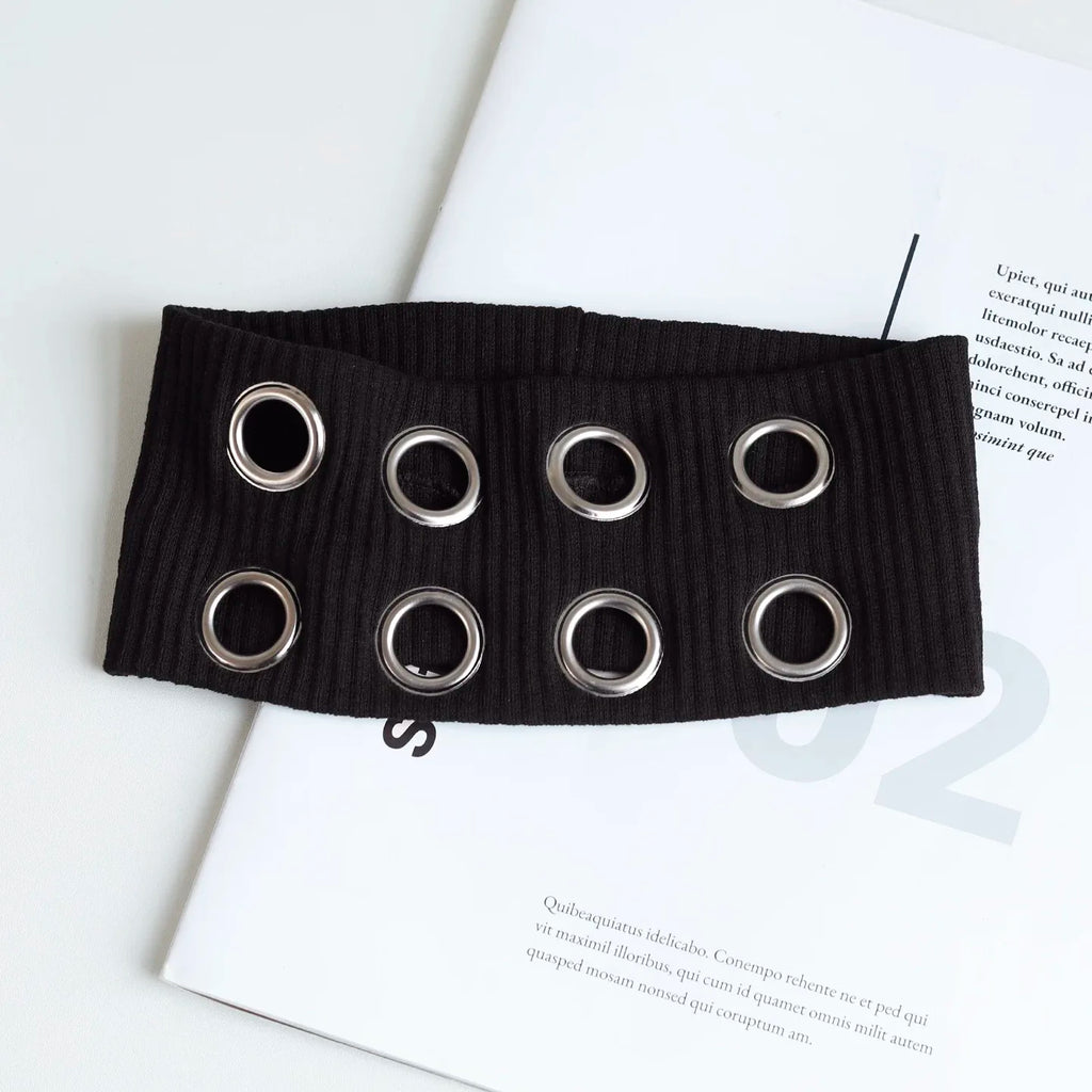 Hollowed Out Eyelets Wide Headband