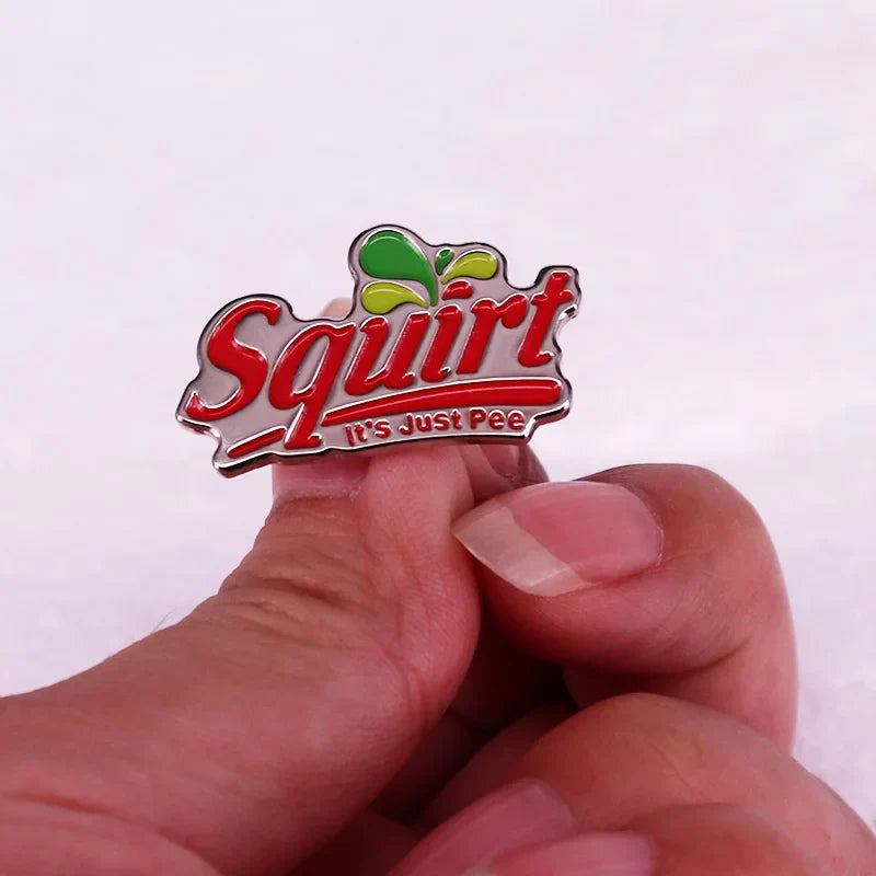 Squirt It's Just Pee Enamel Pin