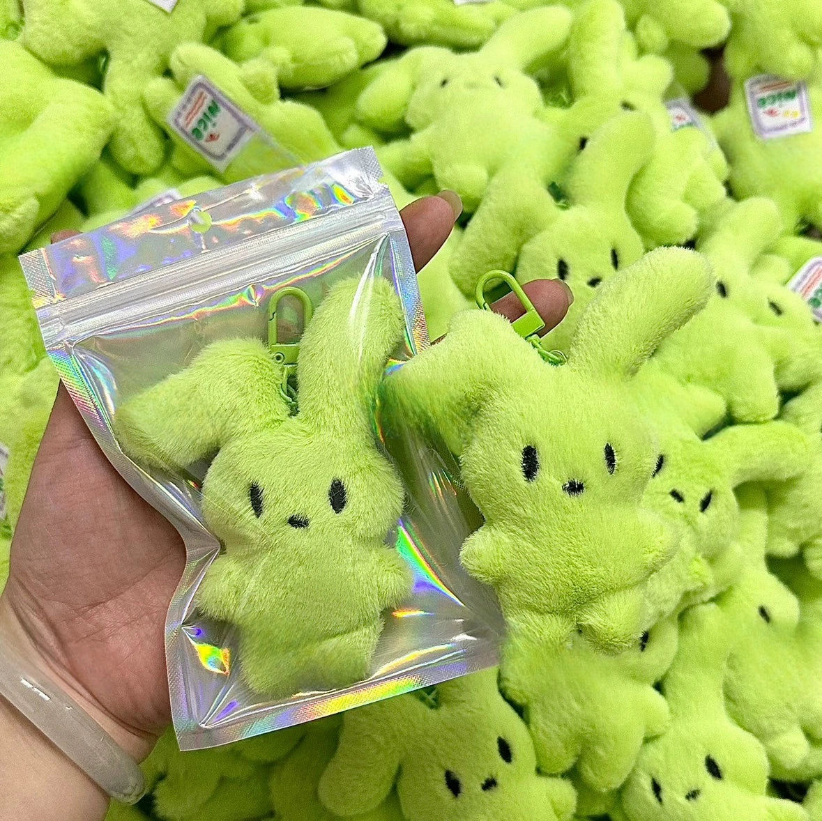 Neon Rabbit Keychain