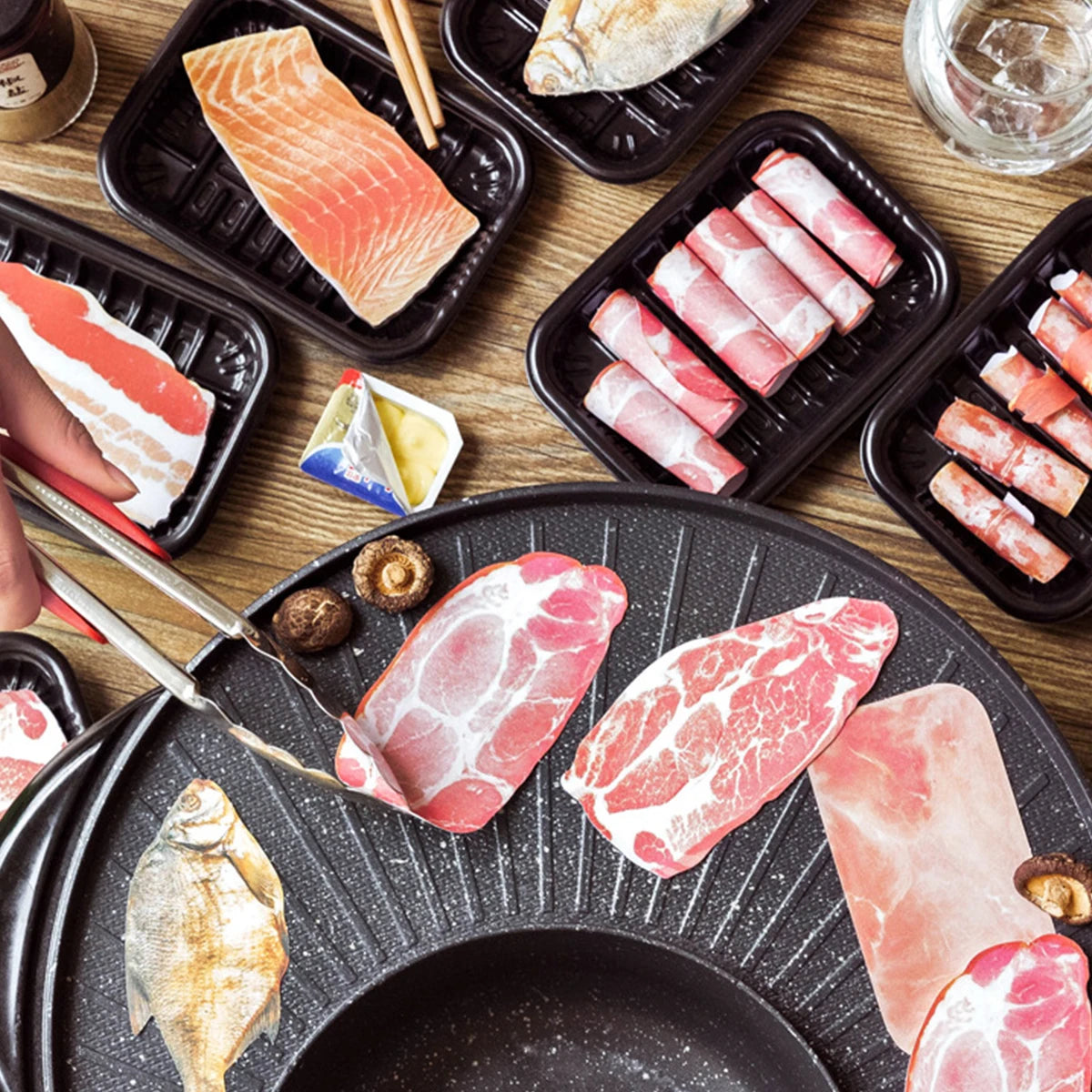 Grilled Meat Sticky Memo Pad