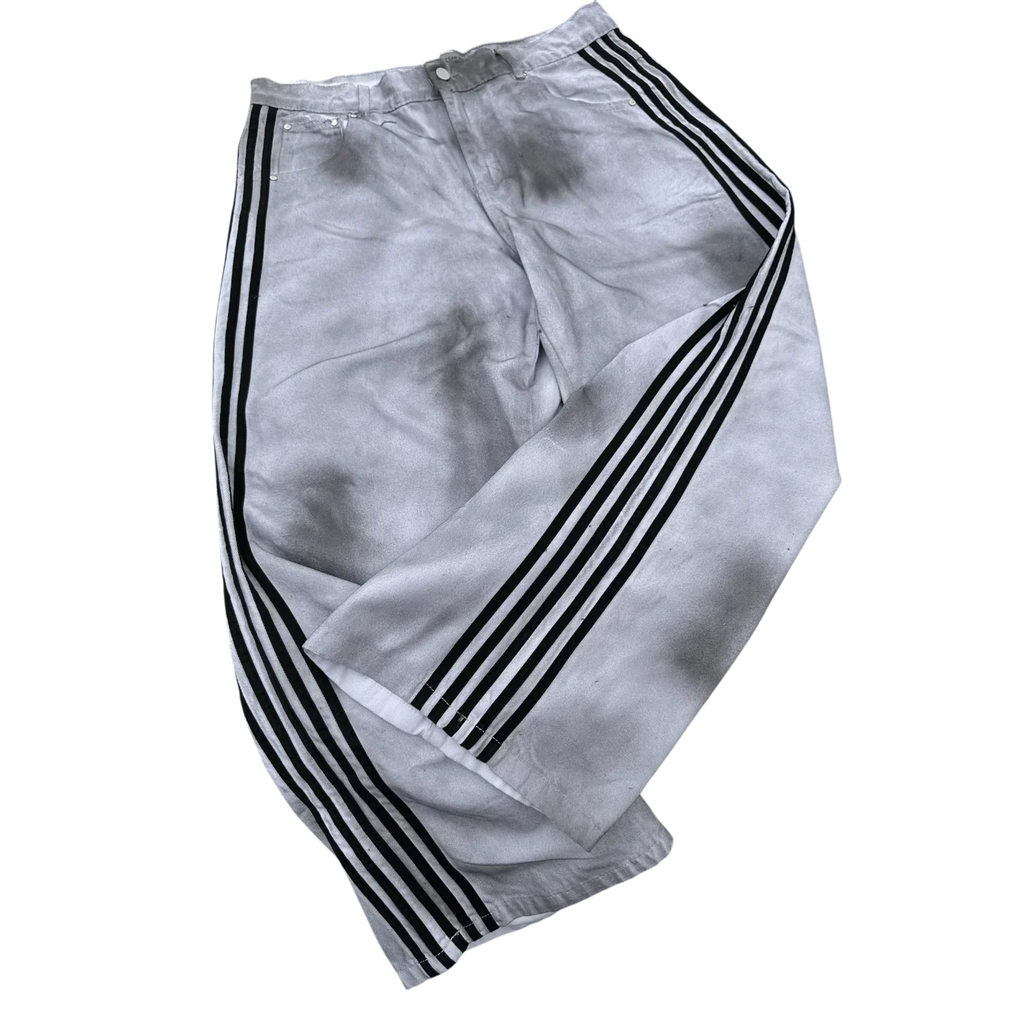 Vintage Striped Embroidered Sweatpant Jeans