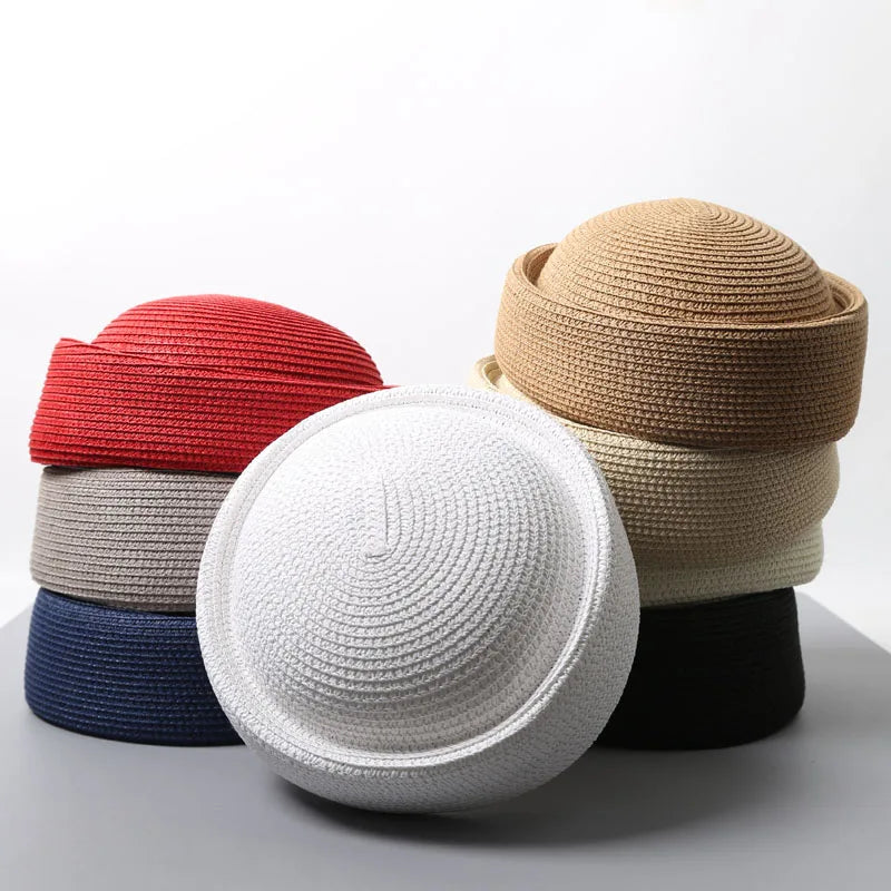 Straw Pillbox Hat