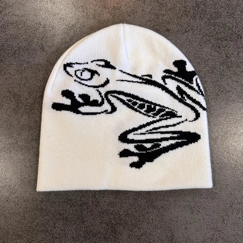 Tree Frog Knitted Beanie