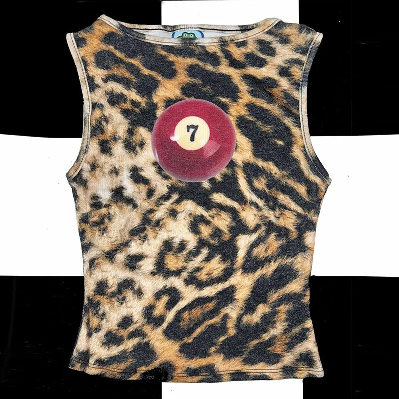 Leopard Print Billiards 7 Tank Top