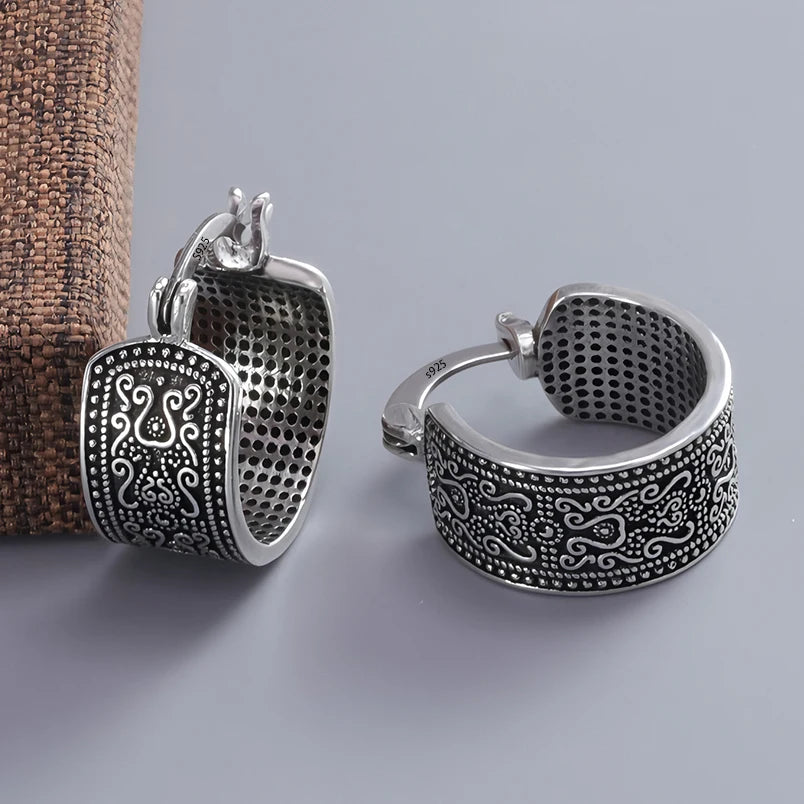 925 Sterling Silver Star Moon Earrings
