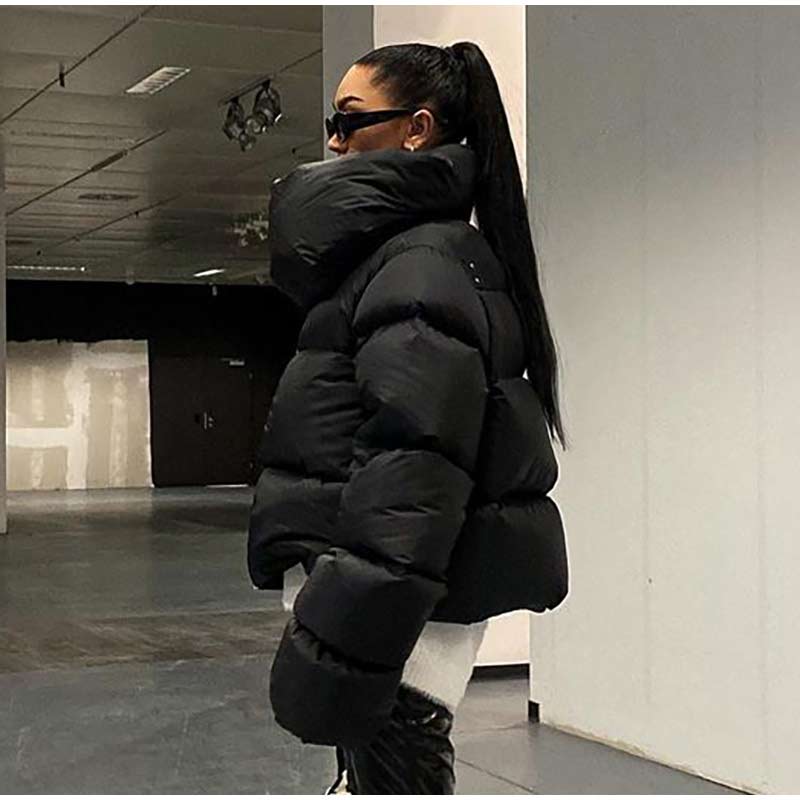 Turtleneck Down Jacket & Down Scarf