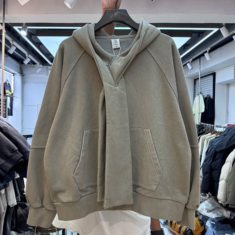 24AW Cross-Tie Shoulder Slung Hoodie