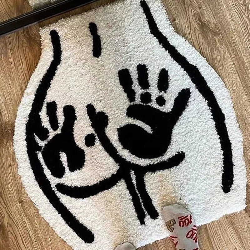 Hand Print Butt Handmade Rug