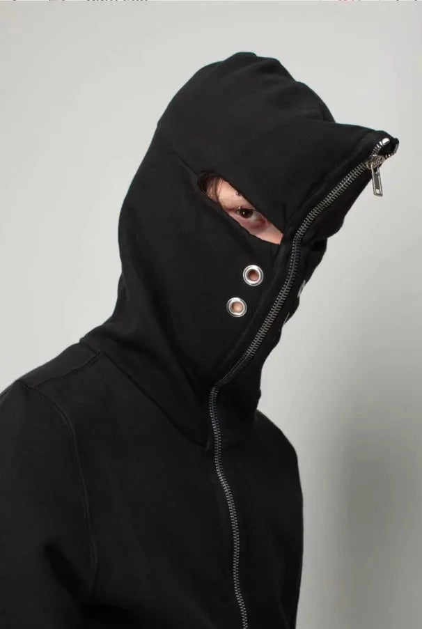 Full Zip Up 4 Hole Hoodie