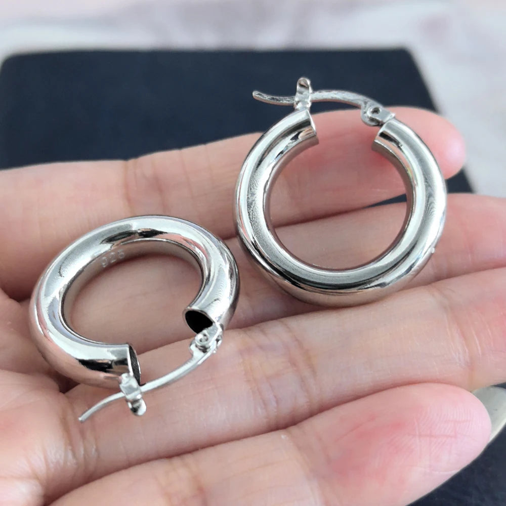 925 Sterling Silver Star Moon Earrings