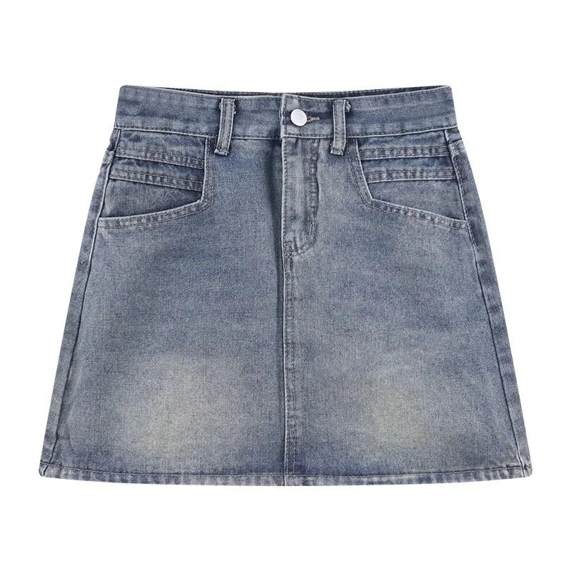 Asymmetrical Denim Skirt