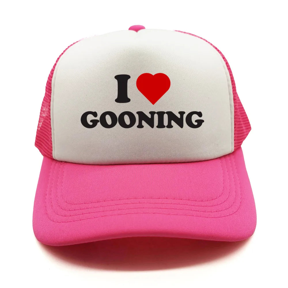 I Love Gooning Baseball Caps