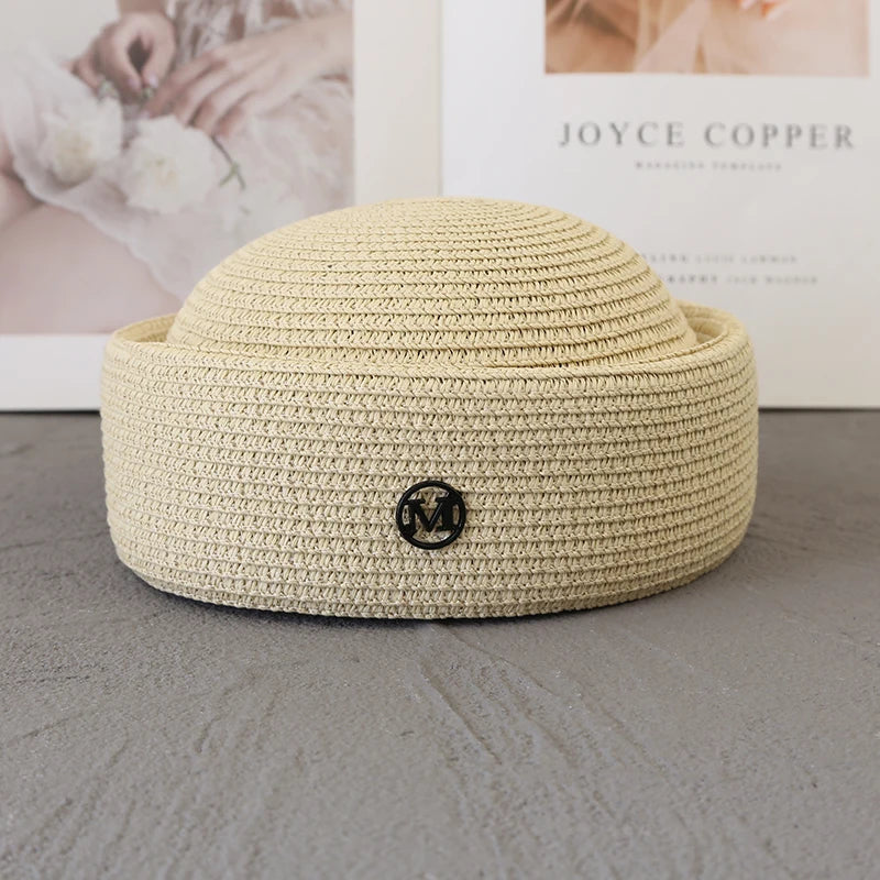 Straw Pillbox Hat