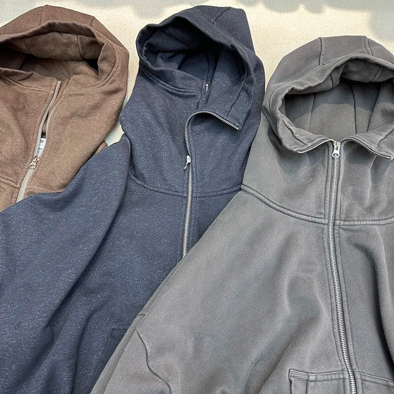 Two-way Zipper Oversized Hoodie