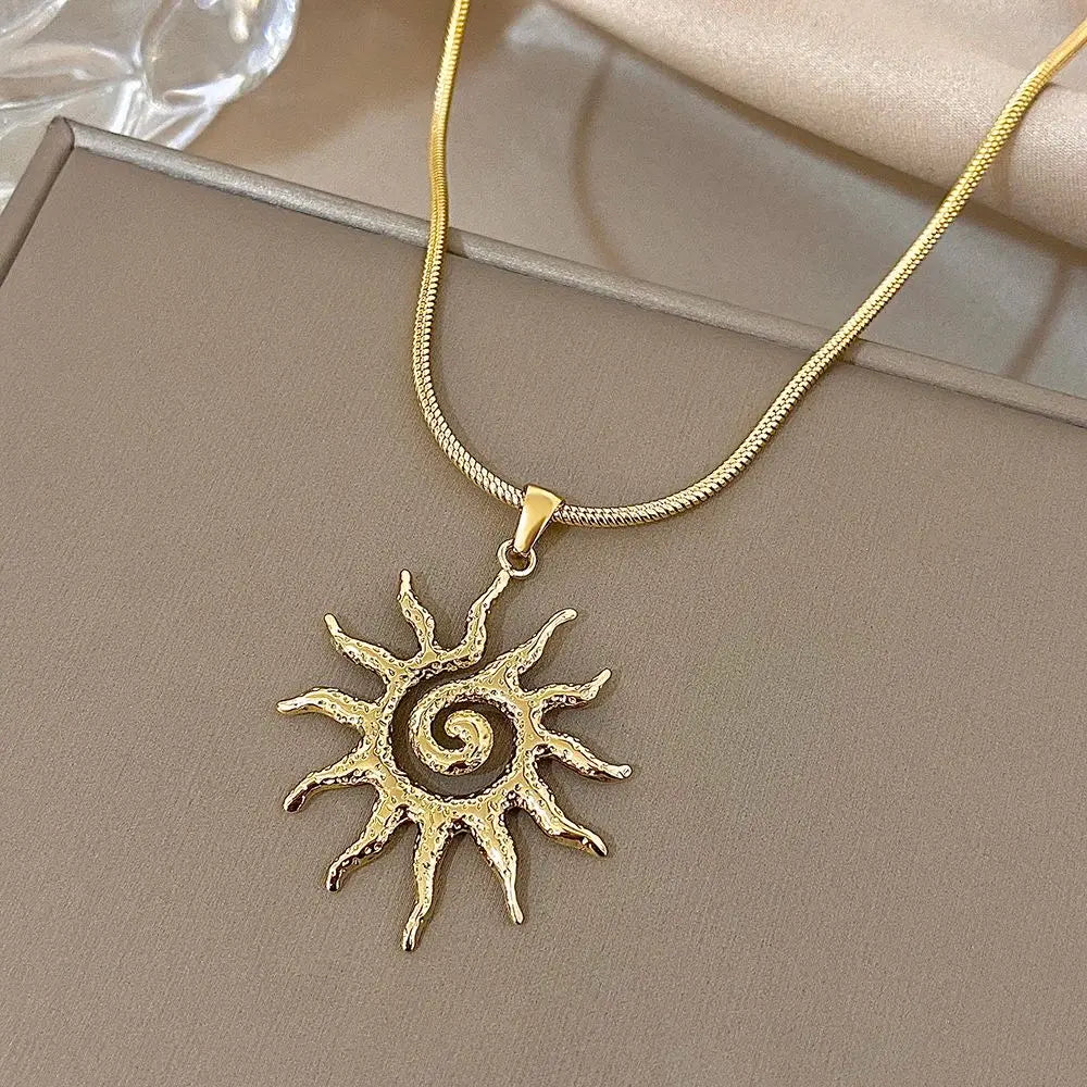 Spiral Sun Necklace