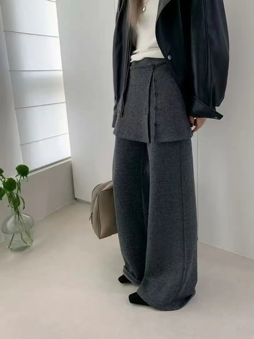 Casual Skirt Wide Leg Long Pants