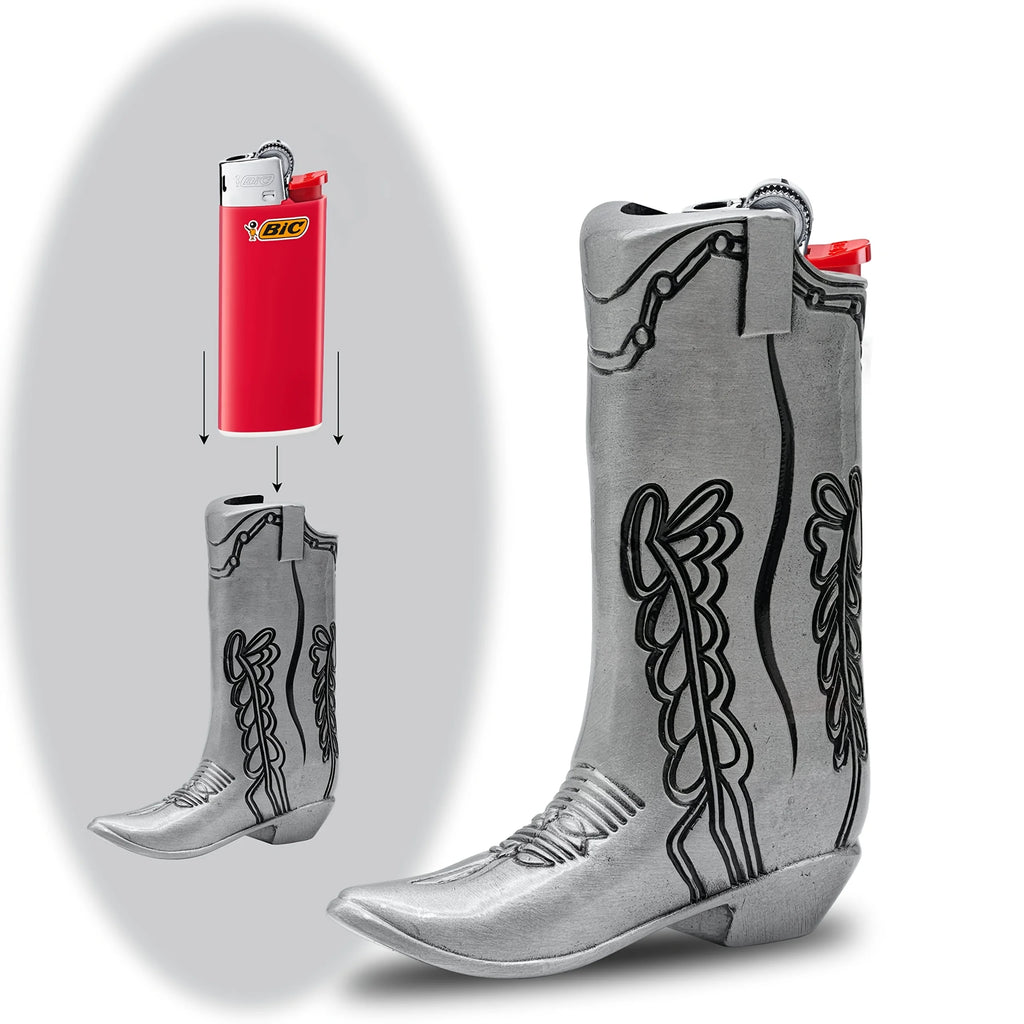 Western Cowboy Boots Lighter Case for BIC Mini Lighter