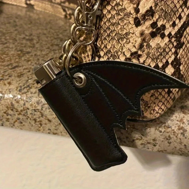 Bat Wing Lighter Holder Keychain