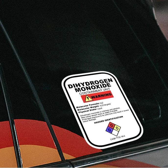 DiHydrogen monoxide Stickers