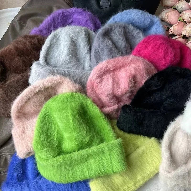 Rabbit Fur Beanies