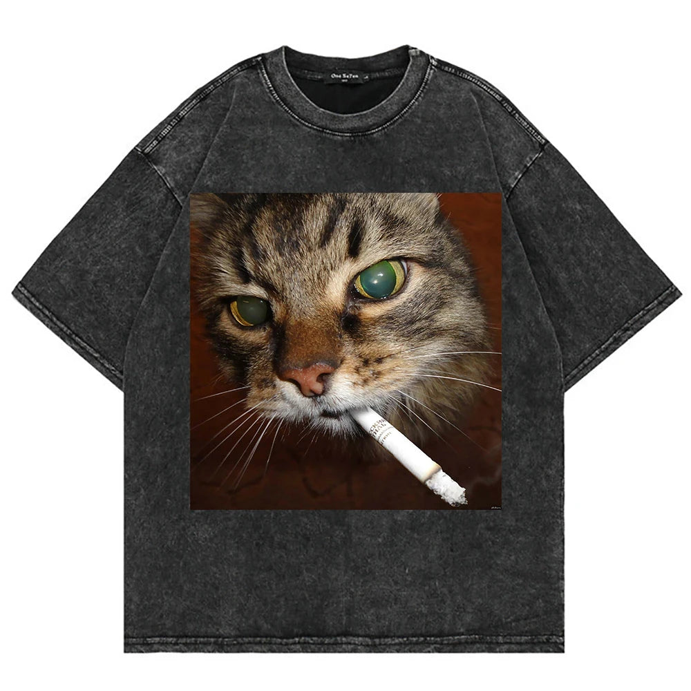 Cat Cigarette Tee