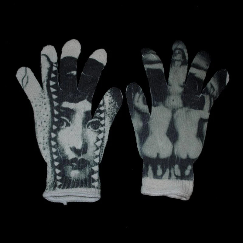 Virgin Mary Knitted Gloves