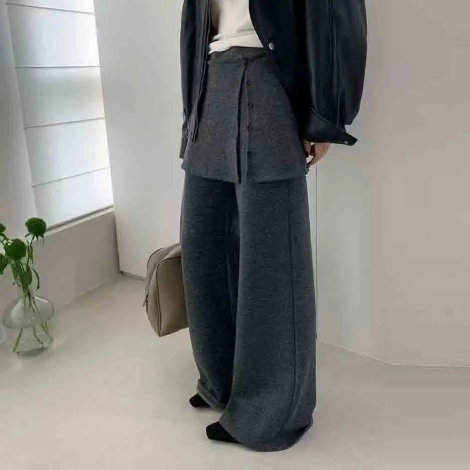 Casual Skirt Wide Leg Long Pants