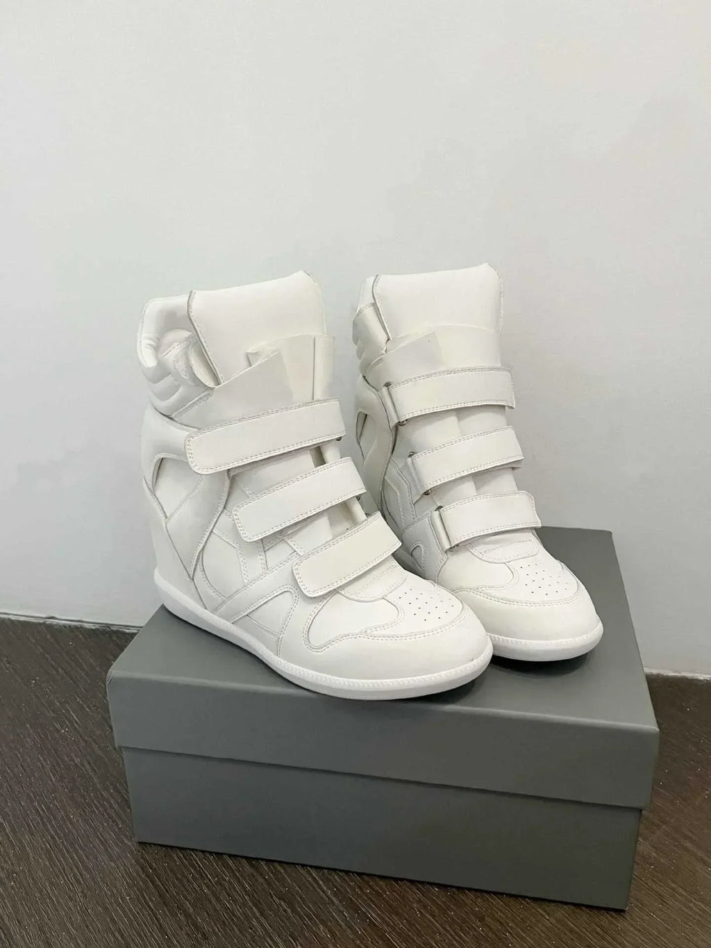 Genuine Leather Marant Wedge Heel Sneakers