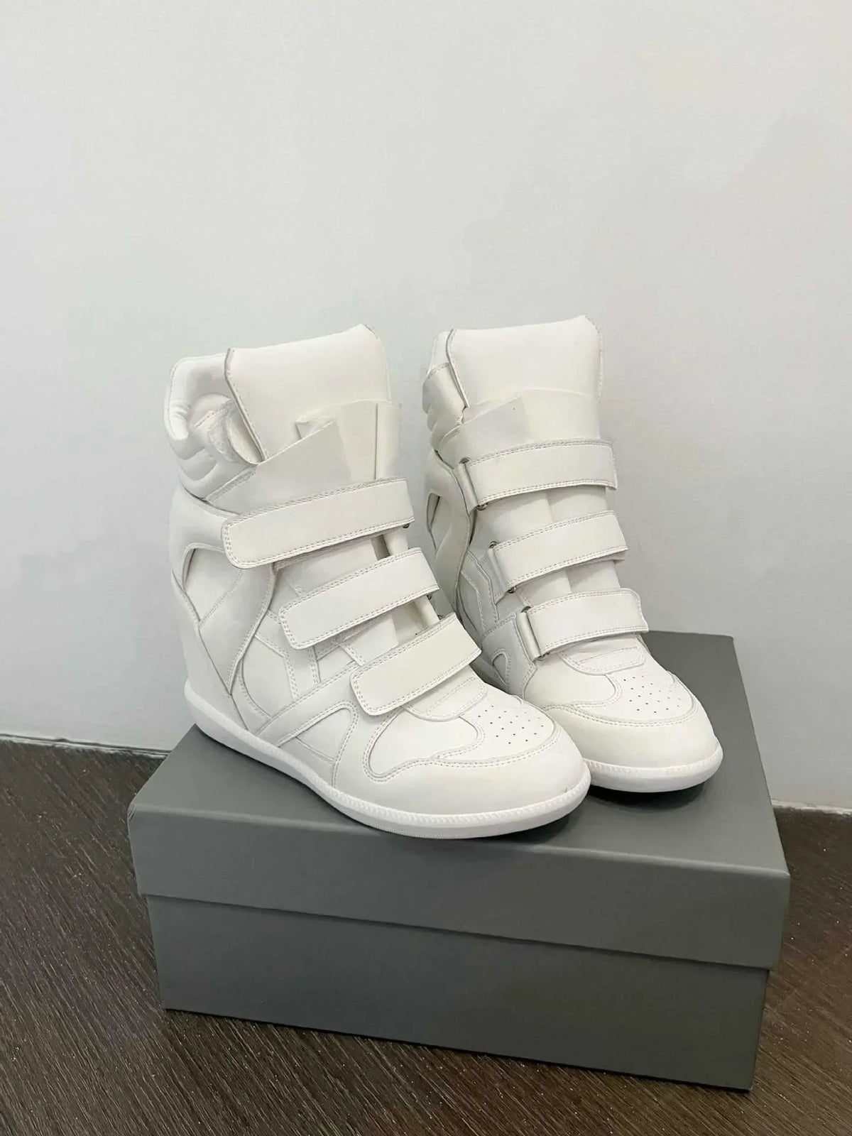 Genuine Leather Marant Wedge Heel Sneakers