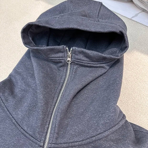 Two-way Zipper Oversized Hoodie