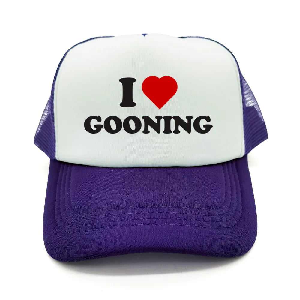I Love Gooning Baseball Caps