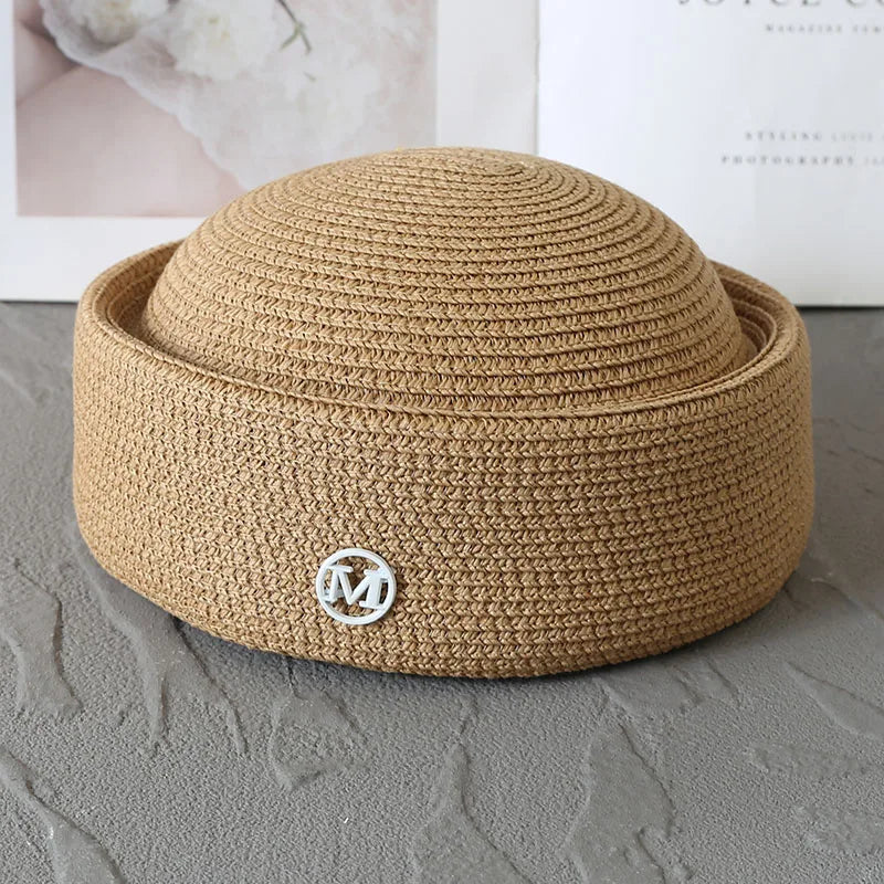 Straw Pillbox Hat
