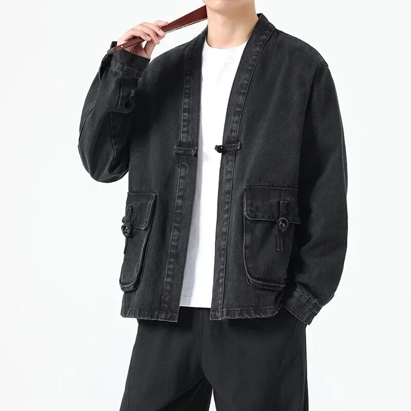 Denim Cotton Kimono Jacket