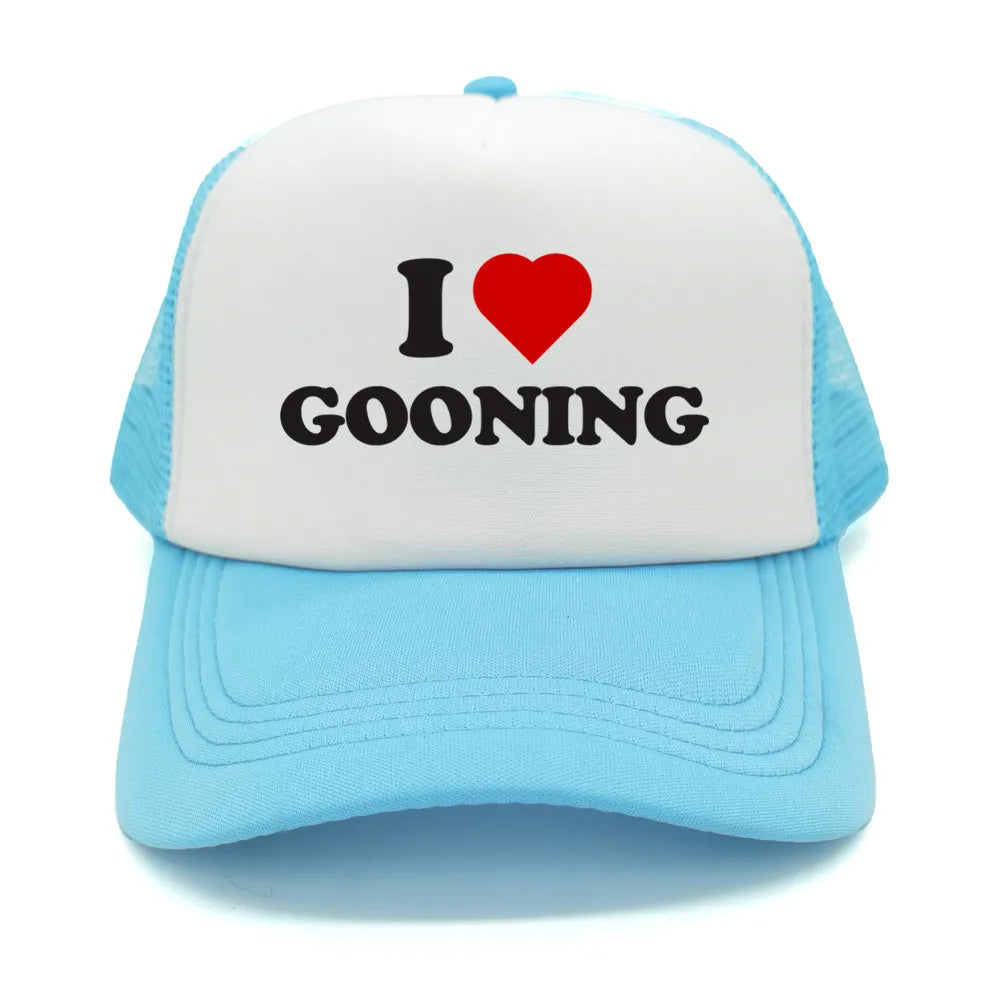 I Love Gooning Baseball Caps