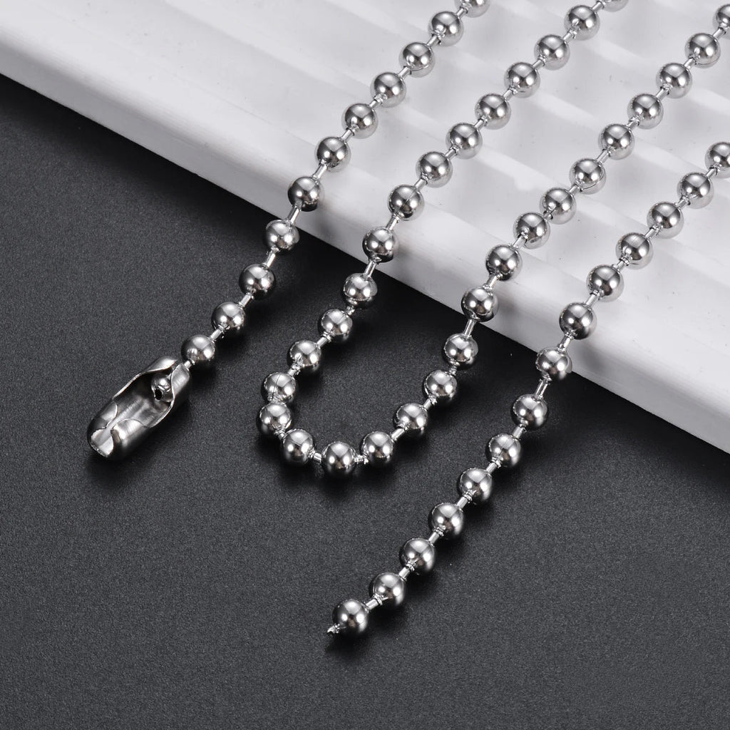 5pcs/lot 1.2mm-10mm Stainless Steel Ball Chain